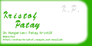 kristof patay business card