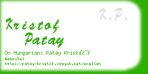 kristof patay business card